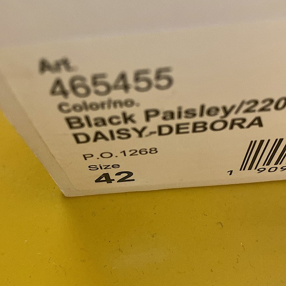 🌻New, Never Worn, SANITA Black Paisley Daisy Debora Strappy Clog Slides, 42 EU. - Picture 8 of 10